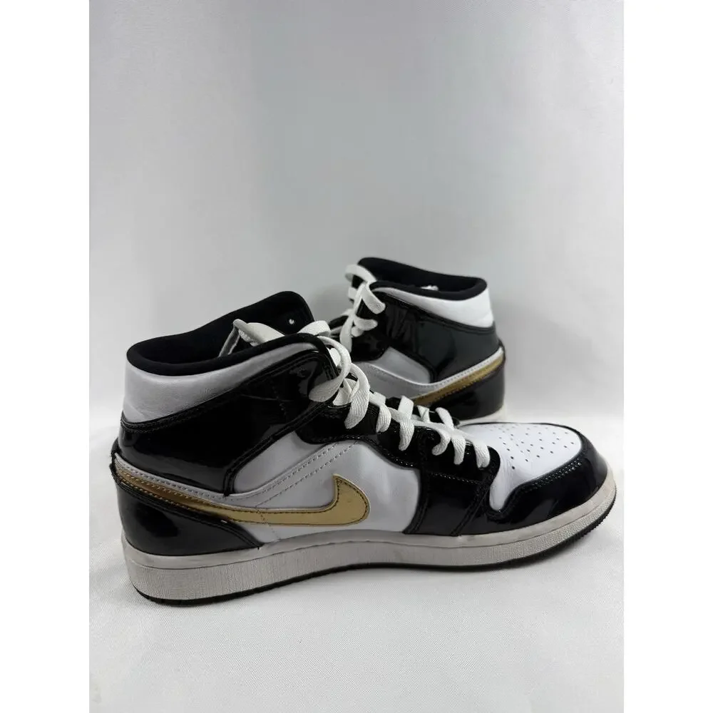 Size 9.5 - Jordan 1 Mid SE Patent Black Gold